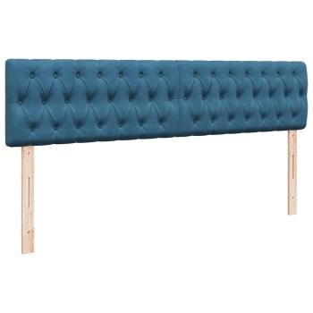 Ottoman-Bett mit Matratzen Dunkelblau 180x200 cm Samt