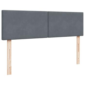 Ottoman-Bett mit Matratzen Dunkelgrau 160x200 cm Stoff