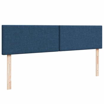 Ottoman-Bett mit Matratzen Blau 200x200 cm Stoff