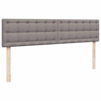 Ottoman-Bett mit Matratzen Taupe 180x200 cm Stoff