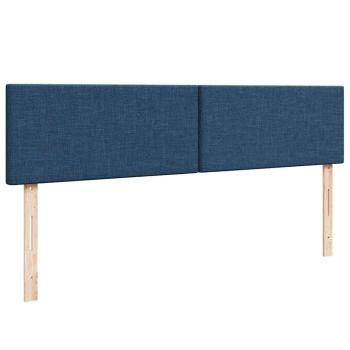 Ottoman-Bett mit Matratzen Blau 200x200 cm Stoff