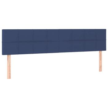 Ottoman-Bett mit Matratzen Blau 200x200 cm Stoff