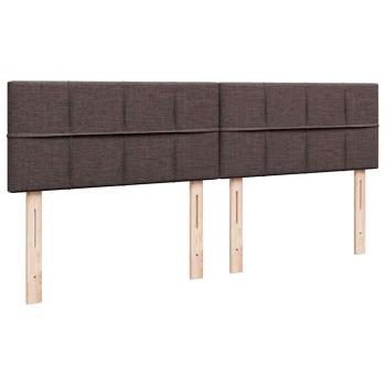 Ottoman-Bett mit Matratzen Dunkelbraun 200x200 cm Stoff