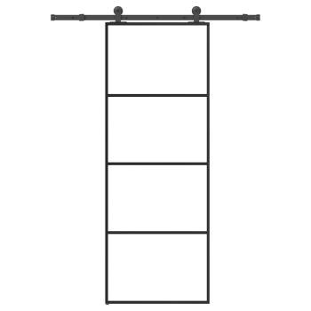 ARDEBO.de - Schiebetür mit Beschlag 76x205 cm ESG-Glas & Aluminium