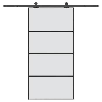 ARDEBO.de - Schiebetür mit Beschlag 102,5x205 cm ESG-Glas & Aluminium