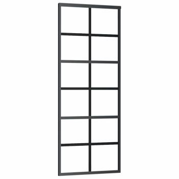 Schiebetür mit Beschlag 76x205 cm ESG-Glas & Aluminium