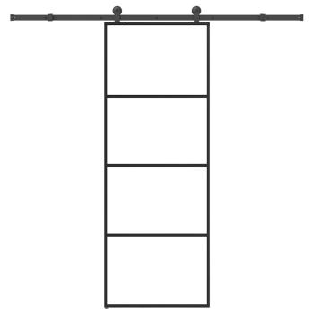 ARDEBO.de - Schiebetür mit Beschlag 76x205 cm ESG-Glas & Aluminium
