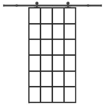 ARDEBO.de - Schiebetür mit Beschlag 102x205 cm ESG-Glas & Aluminium