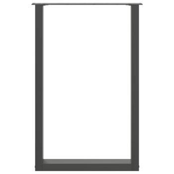 Couchtischbeine U-Form 2 Stk. Anthrazit 60x(90-91) cm Stahl