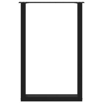 Couchtischbeine U-Form 2 Stk. Schwarz 60x(90-91) cm Stahl
