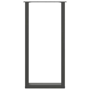 Couchtischbeine U-Form 2 Stk. Anthrazit 40x(100-101) cm Stahl