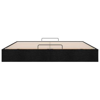 Ottoman-Bett ohne Matratze Schwarz 180x200 cm Stoff