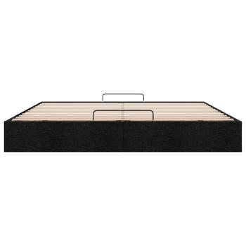 Ottoman-Bett ohne Matratze Schwarz 160x200 cm Stoff