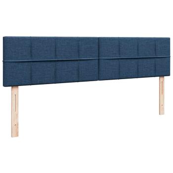 Ottoman-Bett mit Matratze Blau 160x200 cm Stoff