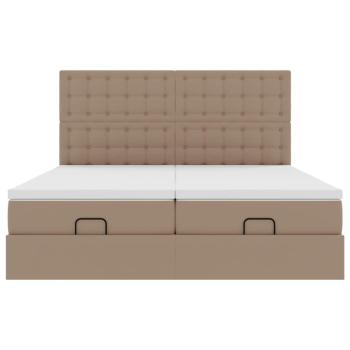 Ottoman-Bett mit Matratzen Cappuccino 180x200cm Kunstleder