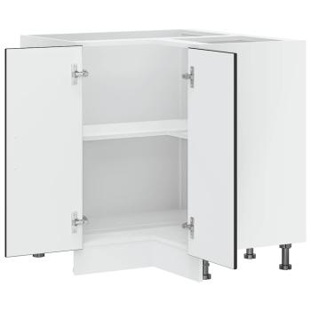 Küchen-Eckunterschrank Kalmar Schwarz Holzwerkstoff