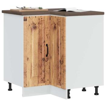 ARDEBO.de - Küchen-Eckunterschrank Kalmar Altholz-Optik Holzwerkstoff