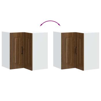 Küchen-Eckhängeschrank Kalmar Braun Eichen-Optik Holzwerkstoff