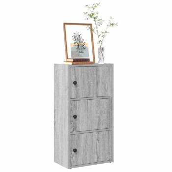 ARDEBO.de - Bücherregal Grau Sonoma 40x24x77 cm Holzwerkstoff