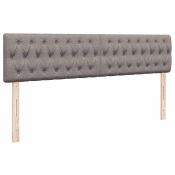 Ottoman-Bett mit Matratzen Taupe 180x200 cm Stoff