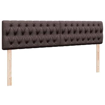 Ottoman-Bett mit Matratzen Dunkelbraun 200x200 cm Stoff