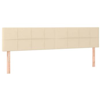 Ottoman-Bett mit Matratzen Creme 180x200 cm Stoff