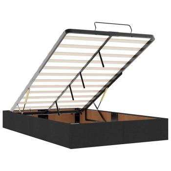 Ottoman-Bett mit Matratzen Schwarz 120x190 cm Samt