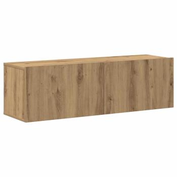 7-tlg. TV-Schrank-Set Wandmontage Artisan-Eiche Holzwerkstoff