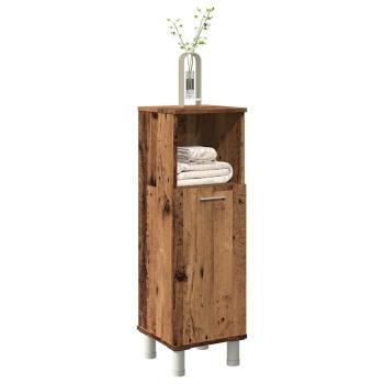 ARDEBO.de - Badschrank Altholz-Optik 30x30x95 cm Holzwerkstoff