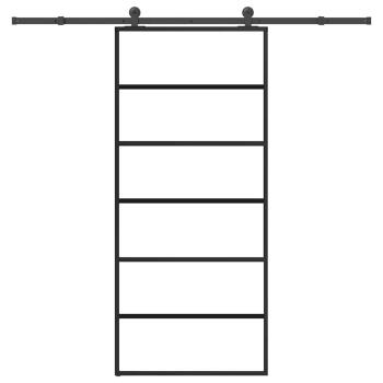 ARDEBO.de - Schiebetür mit Beschlag 90x205 cm ESG-Glas & Aluminium