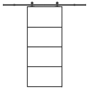ARDEBO.de - Schiebetür mit Beschlag 90x205 cm ESG-Glas & Aluminium