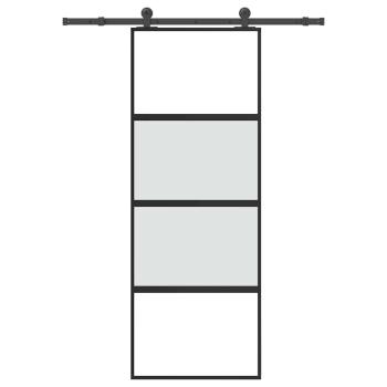 ARDEBO.de - Schiebetür mit Beschlag 76x205 cm Hartglas & Aluminium