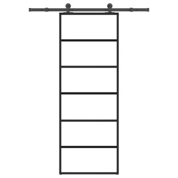 ARDEBO.de - Schiebetür mit Beschlag 76x205 cm ESG-Glas & Aluminium