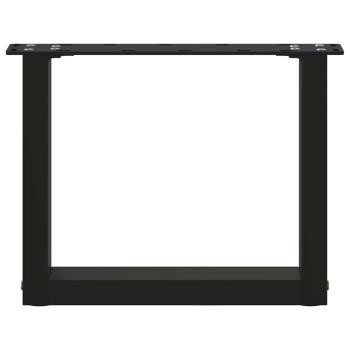 Couchtischbeine U-Form 2 Stk. Schwarz 40x(30-31) cm Stahl