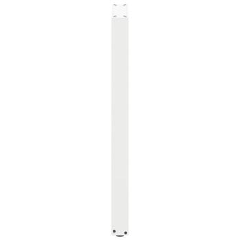 Bartischbeine U-Form 2 Stk. Weiß 40x(100-101) cm Stahl