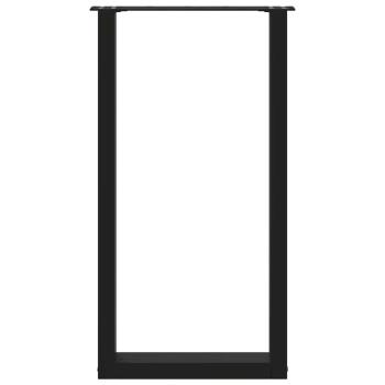 Couchtischbeine U-Form 2 Stk. Schwarz 50x(90-91) cm Stahl