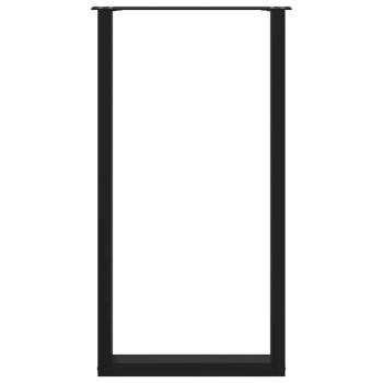 Couchtischbeine U-Form 2 Stk. Schwarz 60x(110-111) cm Stahl