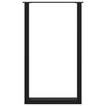 Couchtischbeine U-Form 2 Stk. Schwarz 60x(100-101) cm Stahl