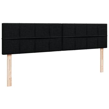 Ottoman-Bett mit Matratze Schwarz 180x200 cm Stoff