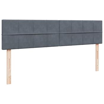 Ottoman-Bett mit Matratze Dunkelgrau 180x200 cm Samt