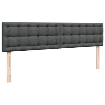 Ottoman-Bett mit Matratze Dunkelgrau 180x200 cm Stoff