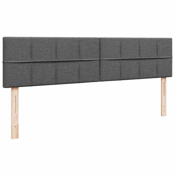 Ottoman-Bett mit Matratze Dunkelgrau 200x200 cm Stoff
