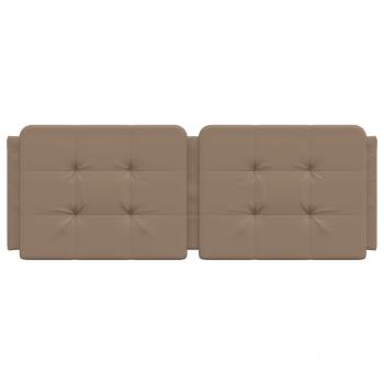 Kopfteil-Kissen Cappuccino-Braun 120 cm Kunstleder
