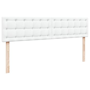 Ottoman-Bett mit Matratze Weiß 180x200 cm Kunstleder