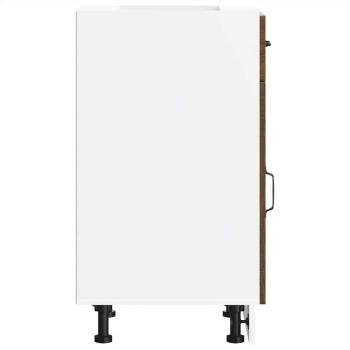 Küchenunterschrank Kalmar Braun Eichen-Optik Holzwerkstoff