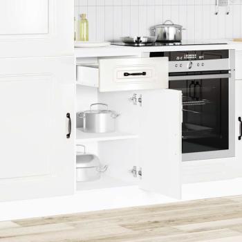ARDEBO.de - Küchenunterschrank Kalmar Hochglanz-Weiß Holzwerkstoff