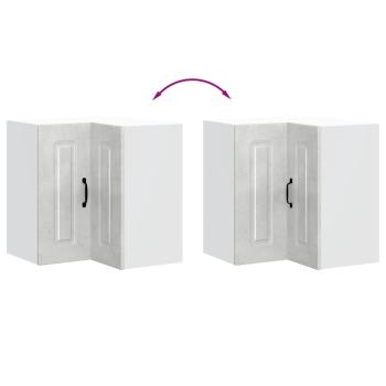 Küchen-Eckhängeschrank Kalmar Betongrau Holzwerkstoff