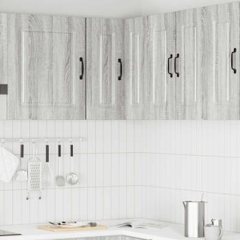 Küchen-Eckhängeschrank Kalmar Grau Sonoma Holzwerkstoff