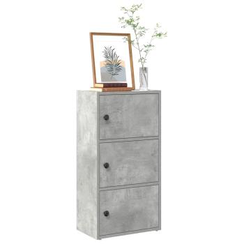 ARDEBO.de - Bücherregal Betongrau 40x24x77 cm Holzwerkstoff