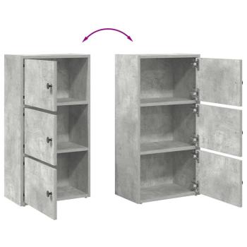 Bücherregal Betongrau 40x24x77 cm Holzwerkstoff